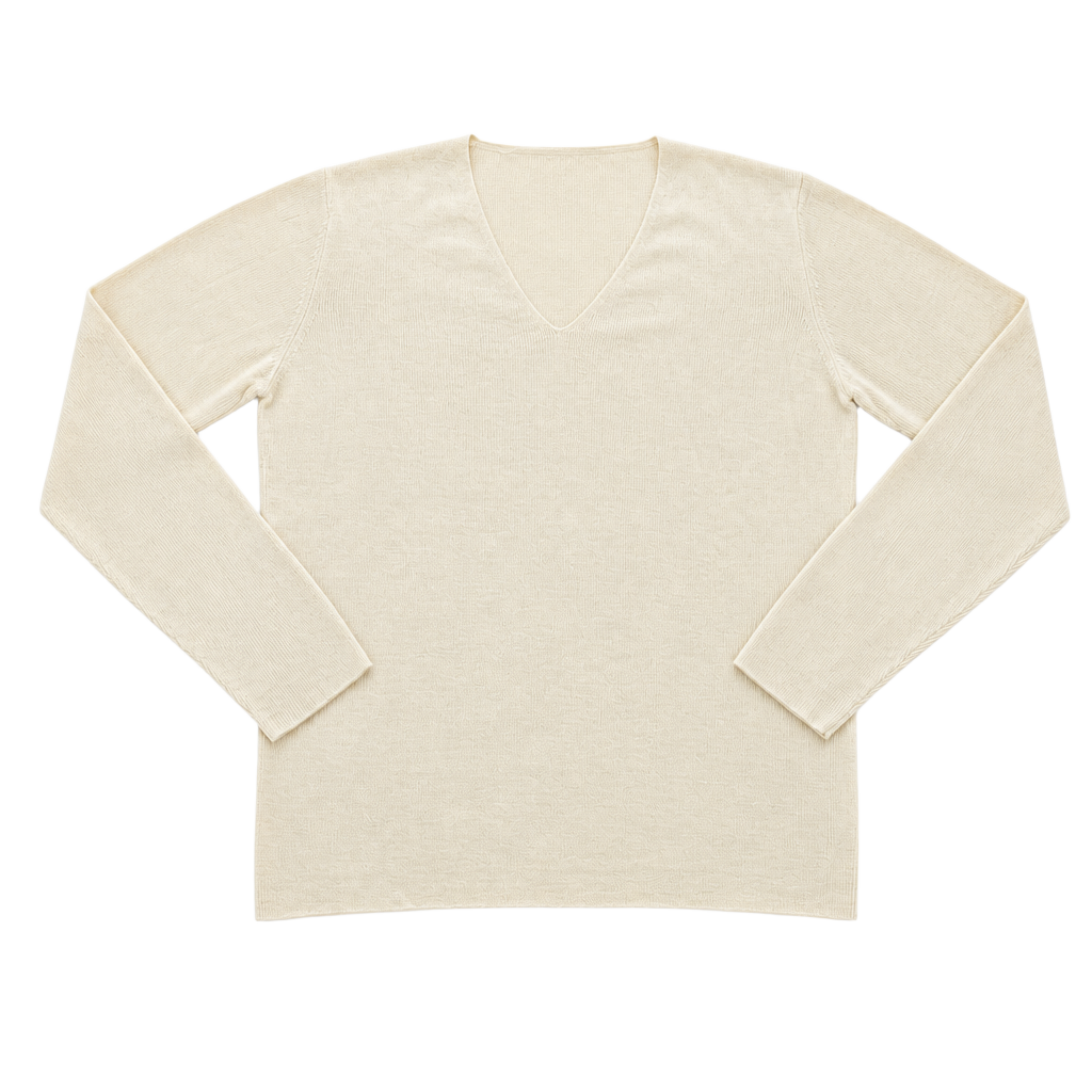 Banana Republic Extra Fine Italian Merino Wool V-Neck Sweater Size L Women's 1