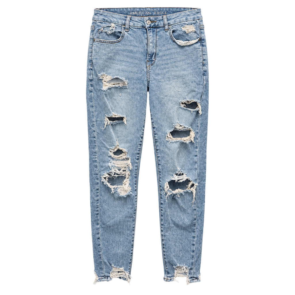American Eagle Jeans Size 6 Regular Distressed Blue 1