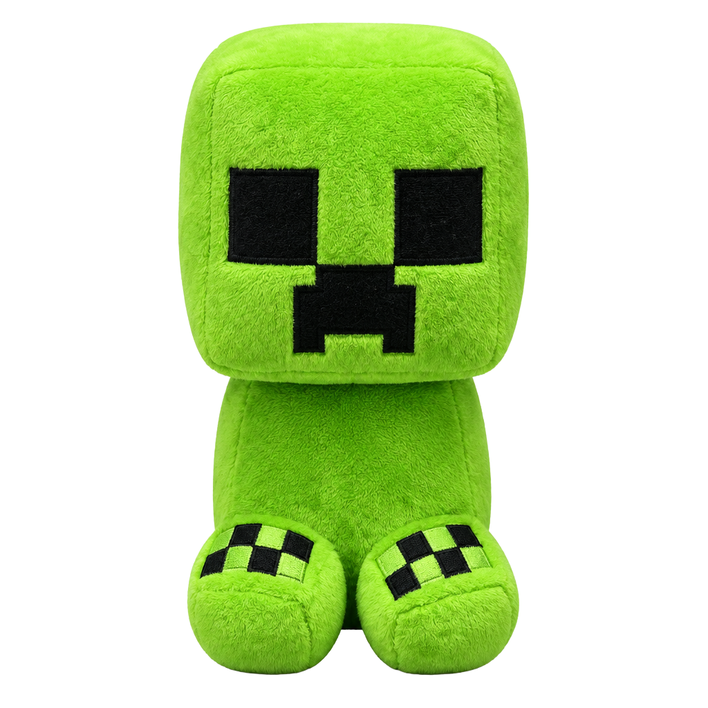 B9 Minecraft Creeper Plush Backpack Green NWT 1
