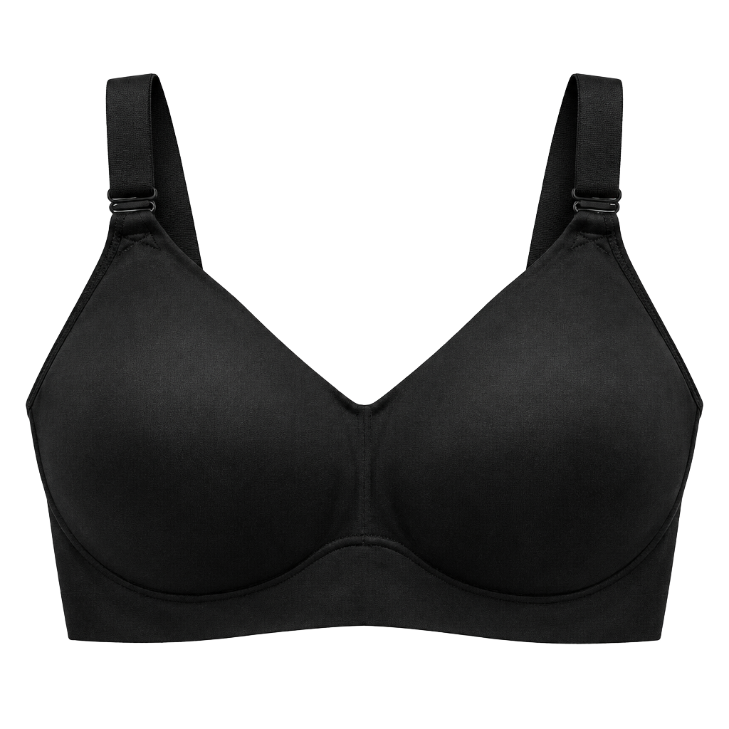 WU66 Size 40DD Warners Wireless Smooth Comfort Bra Black NWOT 1