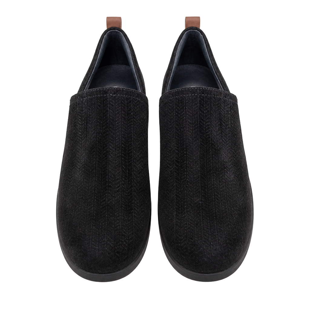 Dr. Scholl's Women's Ruler Slip-On Loafer Bootie Black Microfiber 1