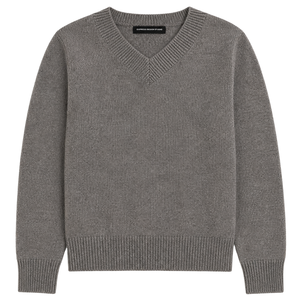 Men's Grey Knit Sweater 1