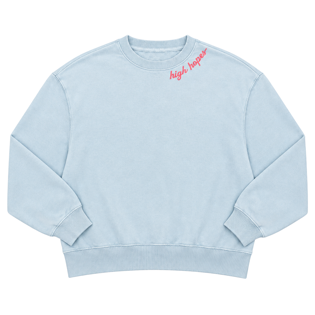 Old Navy High Hopes Sweatshirt Size XL (14-16) Light Blue Pink 1