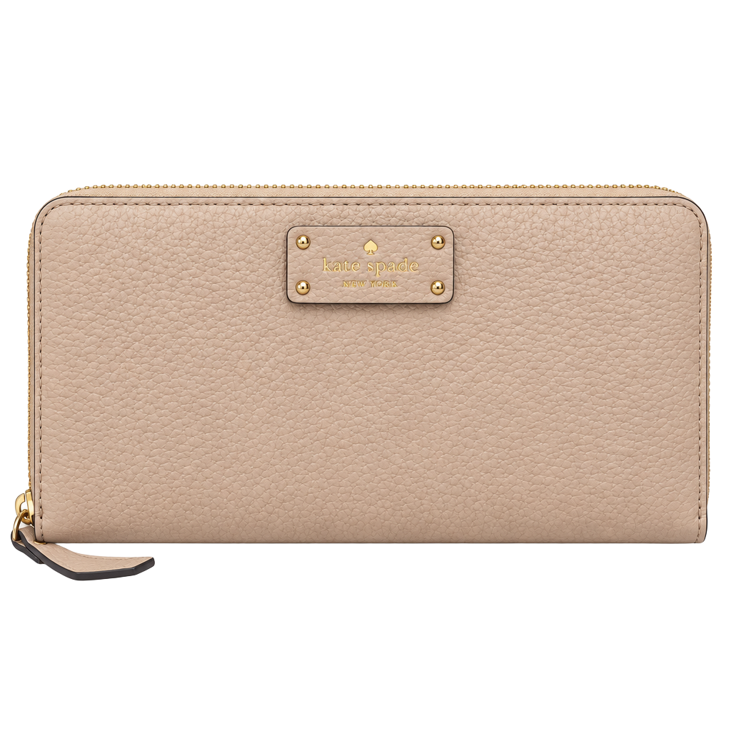 Kate Spade Grove Street Neda Zip Around Leather Wallet Warm Vellum 1