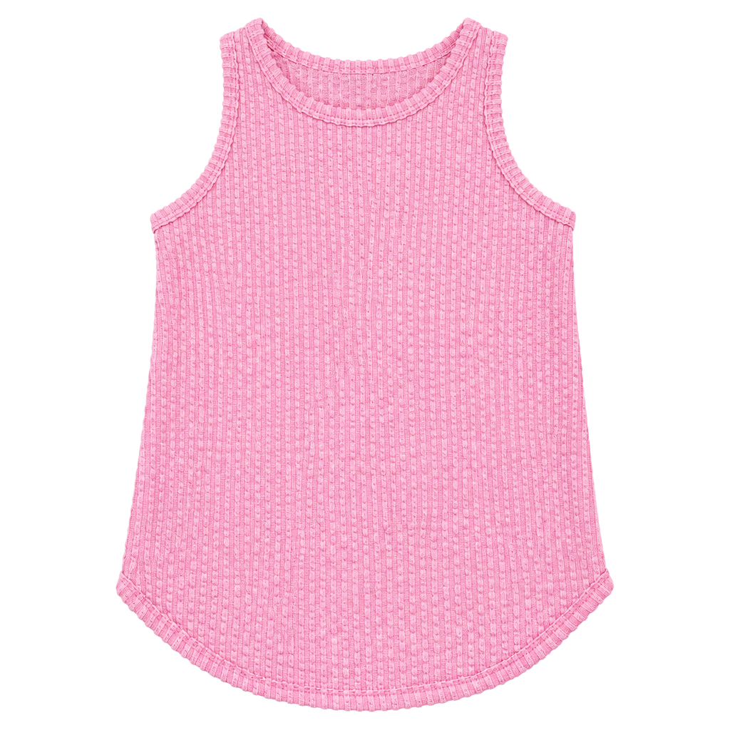 Abercrombie Kids Pink Waffle Knit Tank Top Size 5/6 1