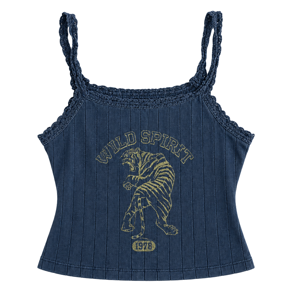 Forever 21 Wild Spirit Tiger Graphic Ribbed Tank Top 1