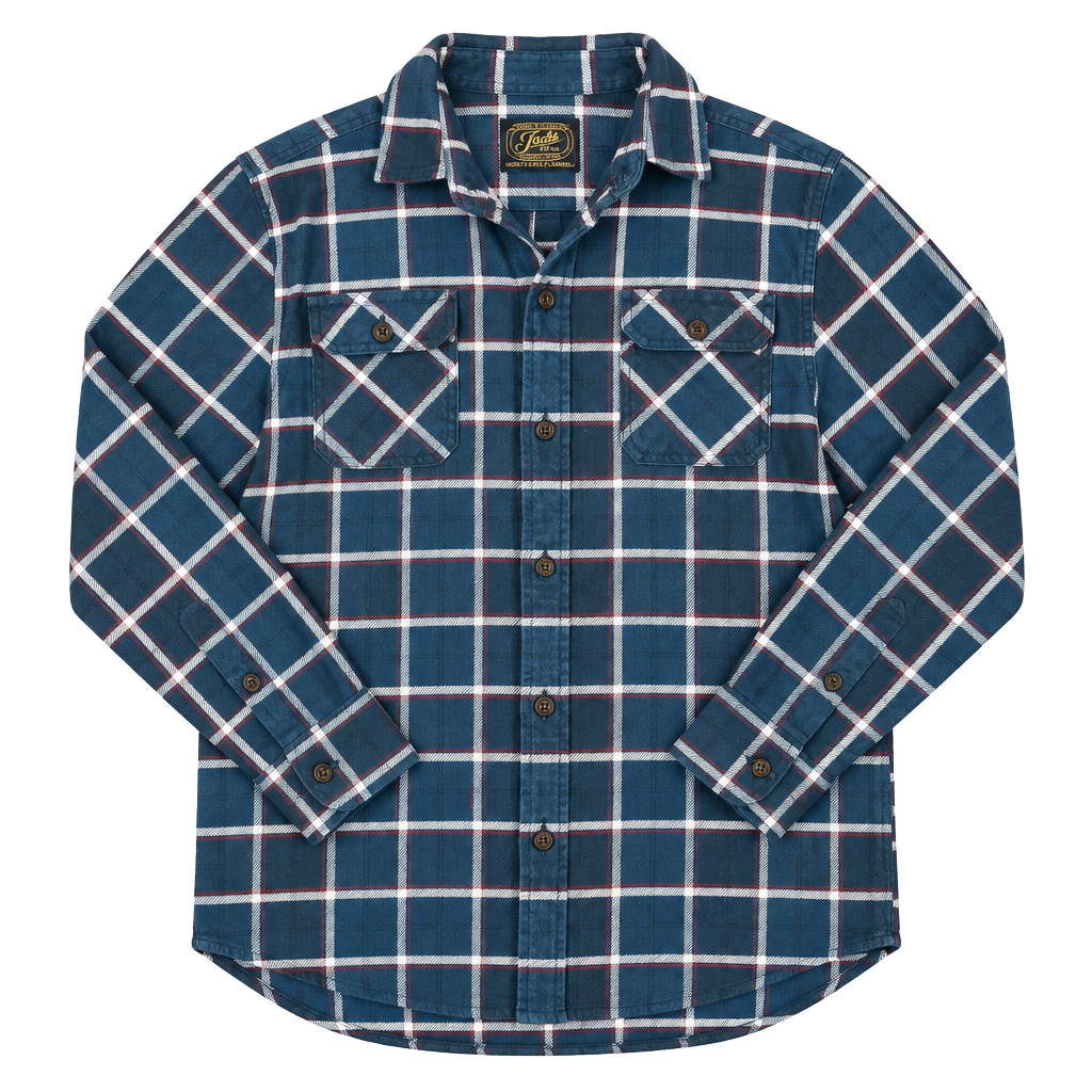 Jachs MFG Heritage Flannel Shirt Size M Blue Plaid 1
