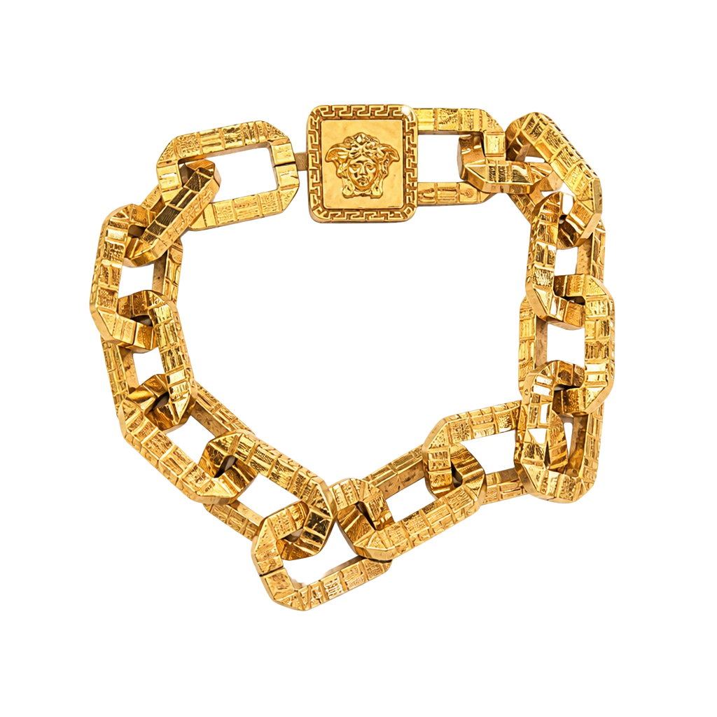 Versace Greca Quilting Medusa Chain Link Bracelet 1