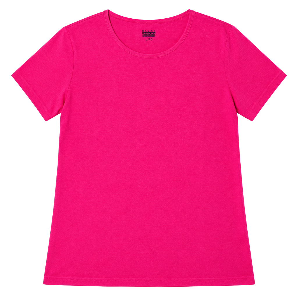 Basic Editions T-Shirt Size XL Hot Pink Short Sleeve 1