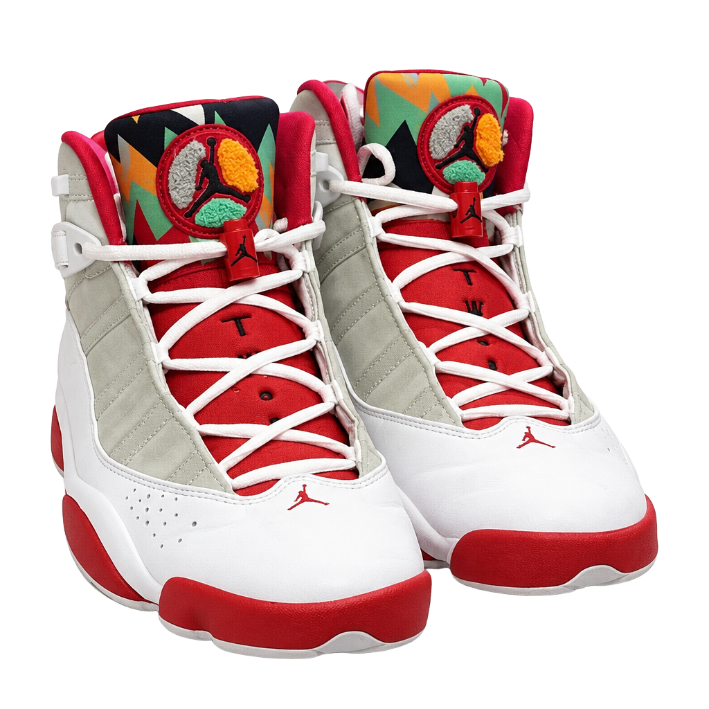 Jordan Jordan 6 Rings Size 10.5 White Red Multi 1
