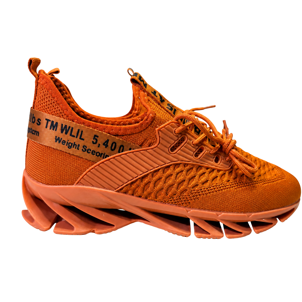 Sneakers Height Boost Shoes Men 9 Breathable Blade Sole Running Shoes Orange 1