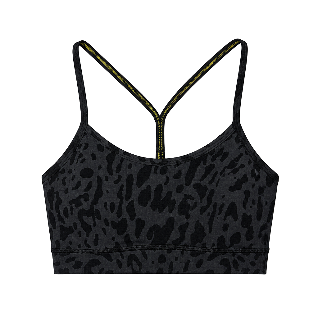 Lululemon Free To Be Wild Bra Leopard Deep Coal Black 1