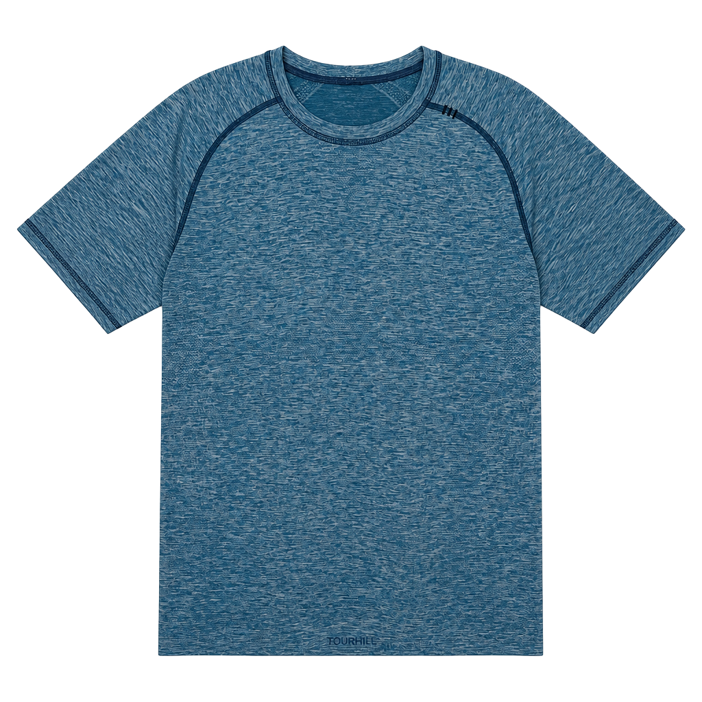 Lululemon Metal Vent Tech Short Sleeve Shirt Blue Space Dye 1