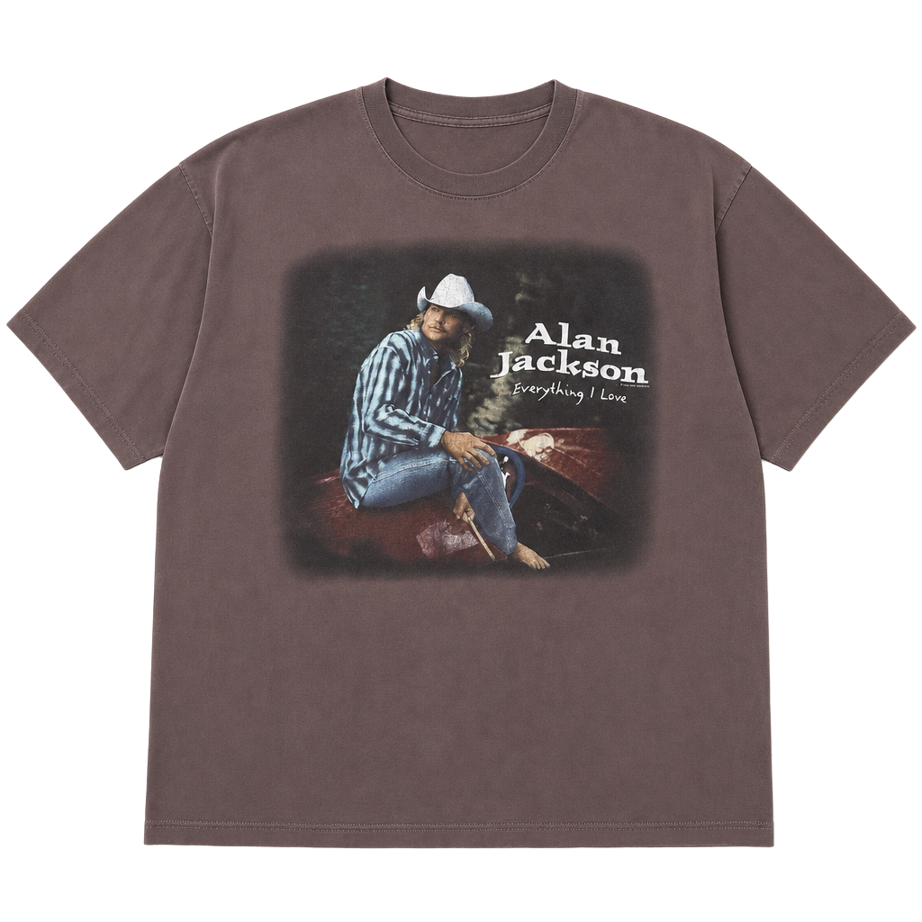 Vintage 1996 Alan Jackson Everything I Love Graphic T-Shirt 1