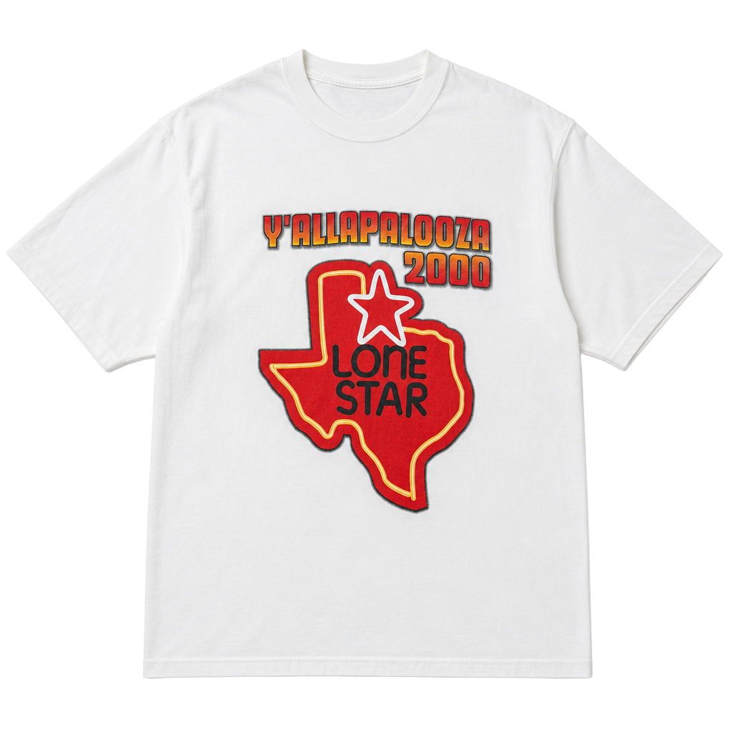 Vintage 2000 Y'allapalooza Country Music Festival T-Shirt Tracy Lawrence Lonestar 1