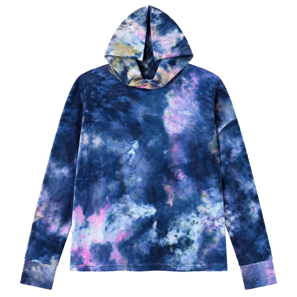 Eye Candy velvet Women's 2XL Tie-Dye Pullover Hoodie Multicolor Long Sleeve 1