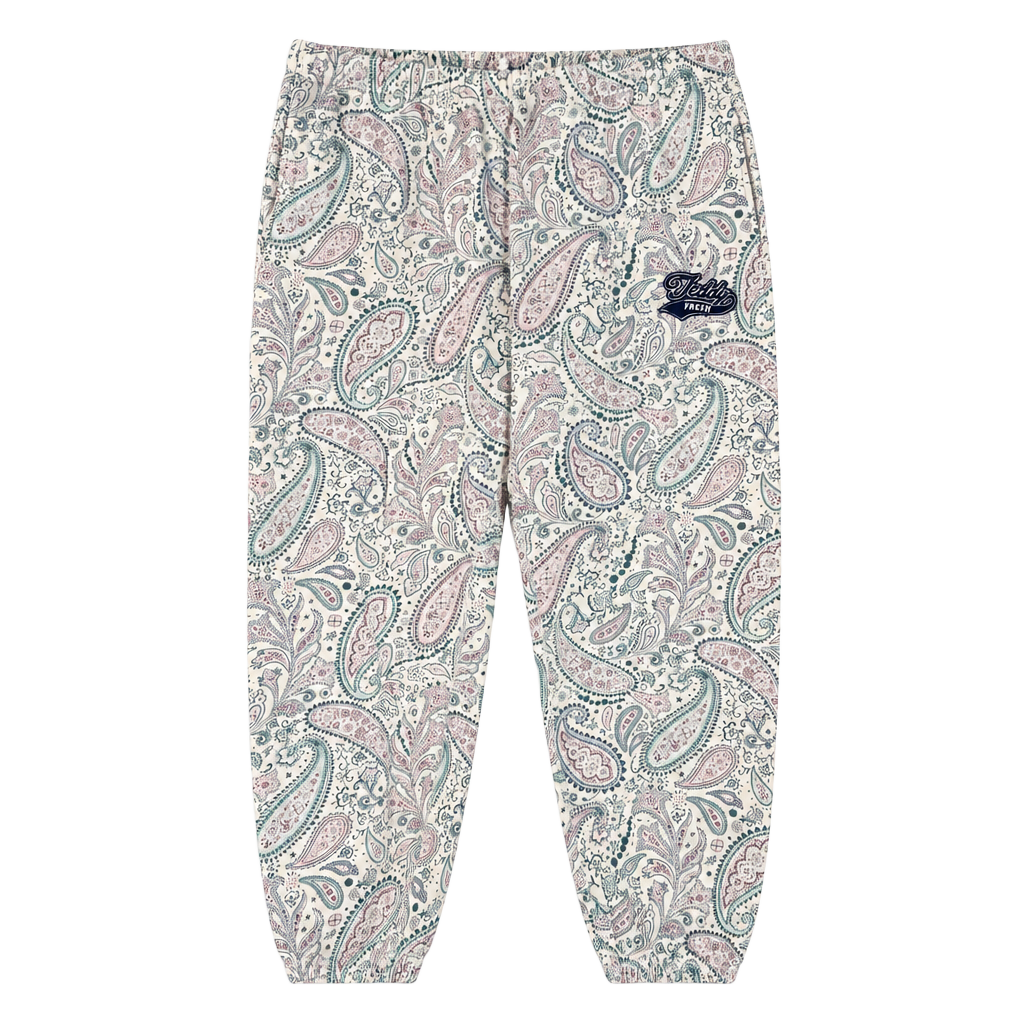 Teddy Fresh Women's 2XL Plus Paisley Fleece Jogger Pants Drawstring Pockets 1