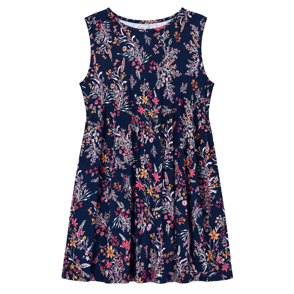 Rachel Zoe Black Floral Sleeveless Tank Dress Knee Length Plus Size 3X 1