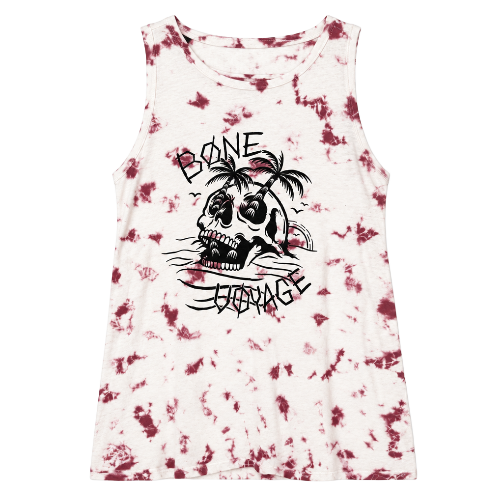 Lovesick White Purple Tie-Dye Skull Cut-Out Back Scoop Neck Tank Top 4X 1