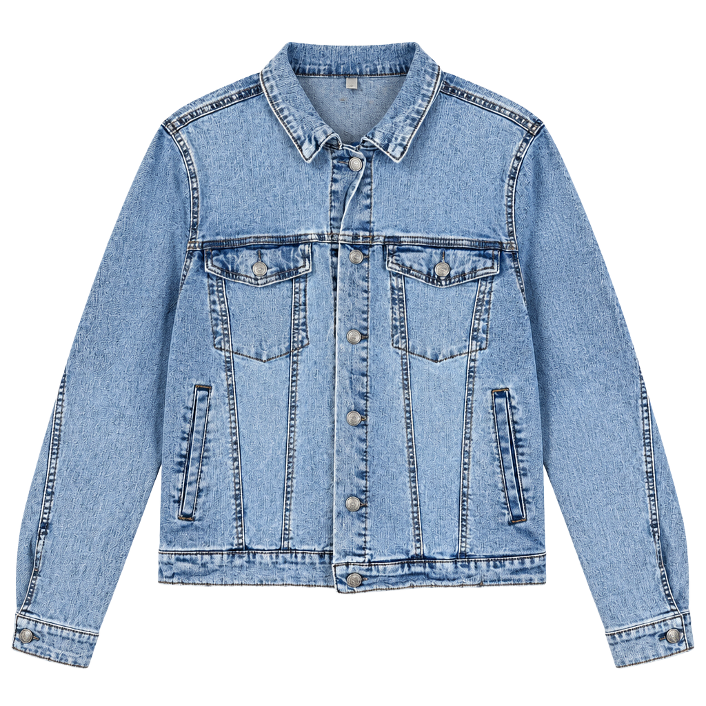 Seven7 Women's Blue Denim Jacket 2XL Short Button Front Long Sleeve Pockets 1