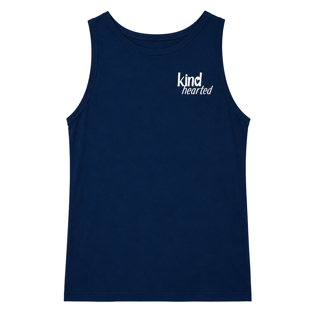 Activa Black "Kind Hearted" Graphic Scoop Neck Stretch Tank Top Women XL 1