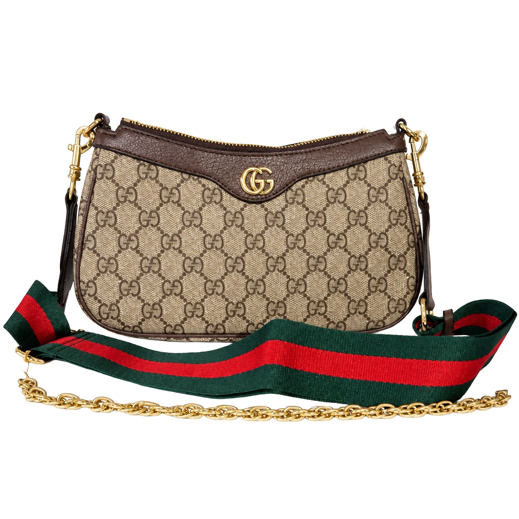 Gucci Ophidia GG Small Shoulder Bag with Web and Chain Straps 1