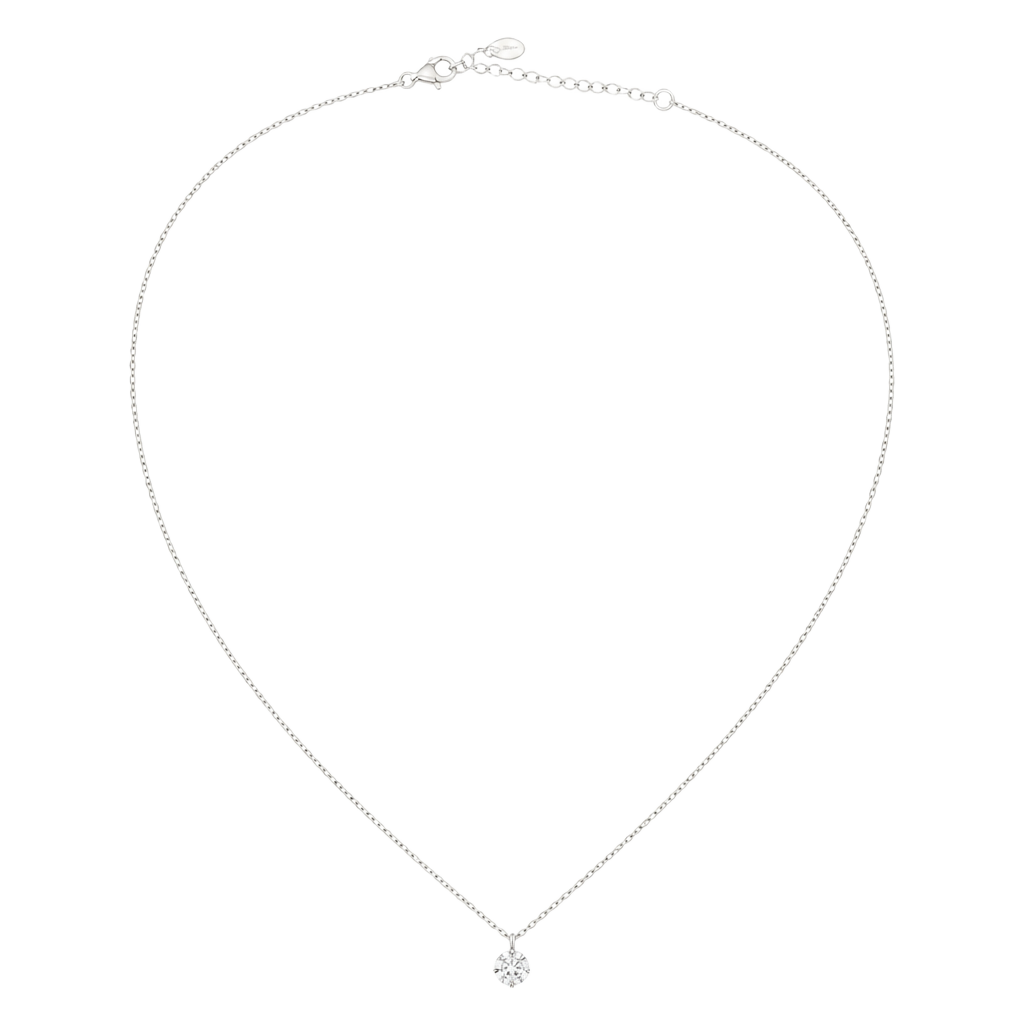 Oval Solitaire Moissanite Pendant 1