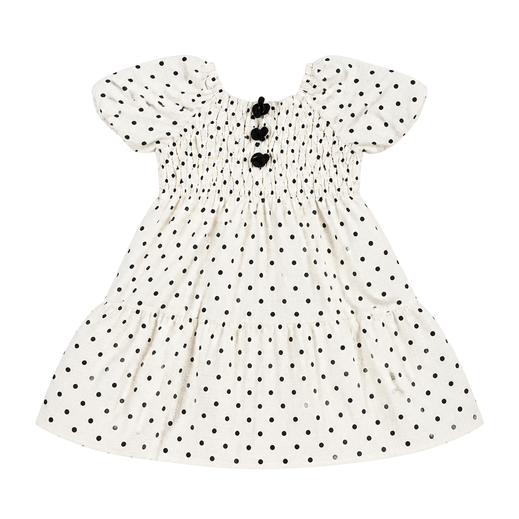 Zac Kids A Zac Posen Company Girls Polka Dot Smocked Tiered Dress 1
