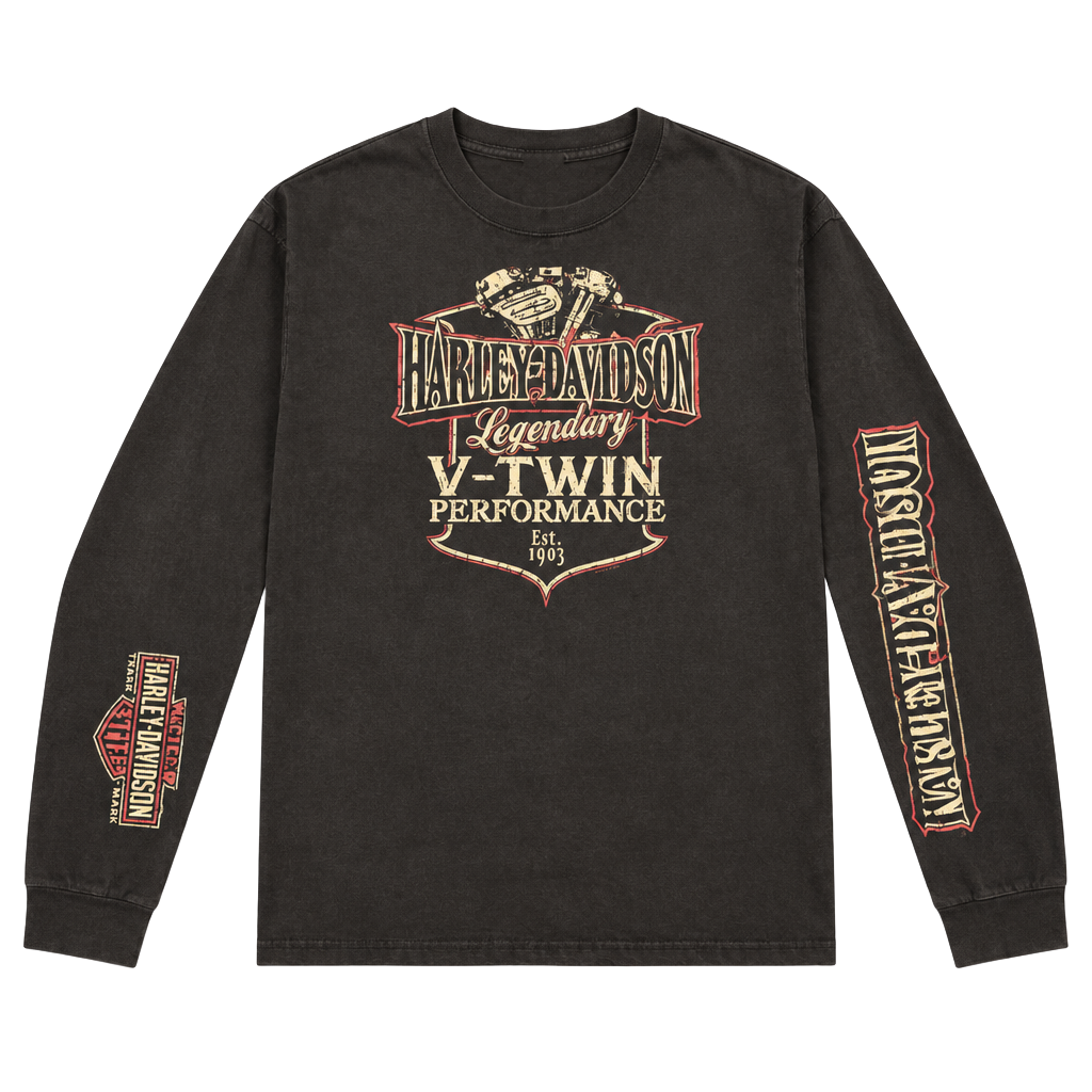 Harley-Davidson Hanoi Vietnam Long Sleeve T-Shirt Size XL Black 1