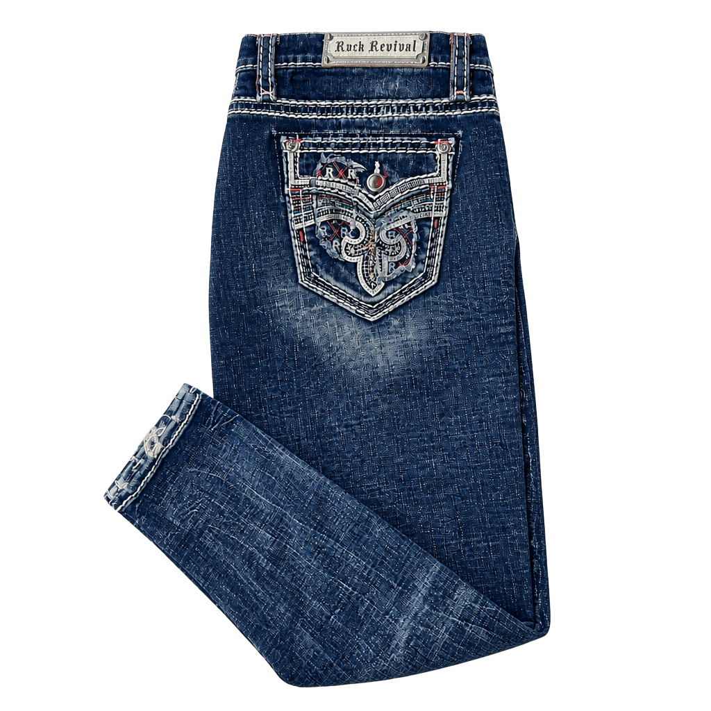 Rock Revival Embellished Straight Leg Jeans 1