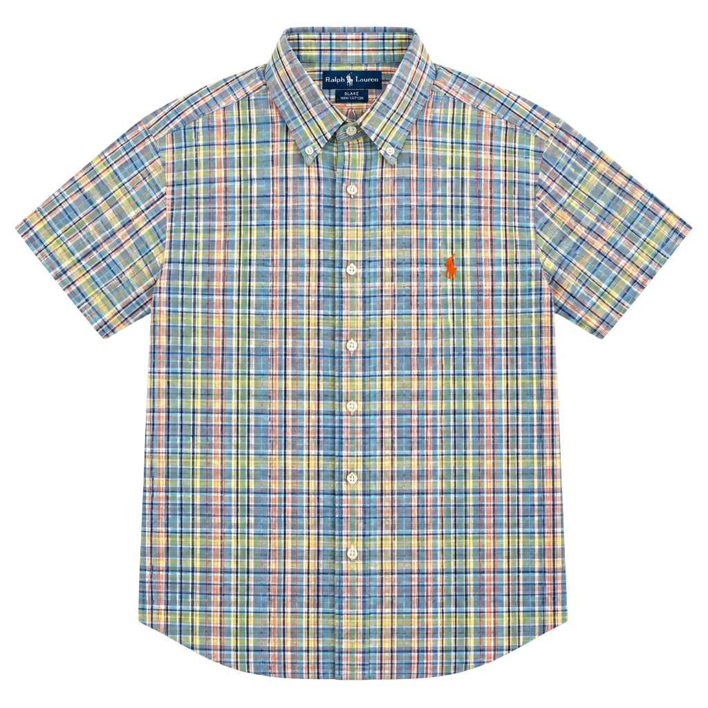 Ralph Lauren Blake Shirt Size L Plaid Cotton Short Sleeve 1