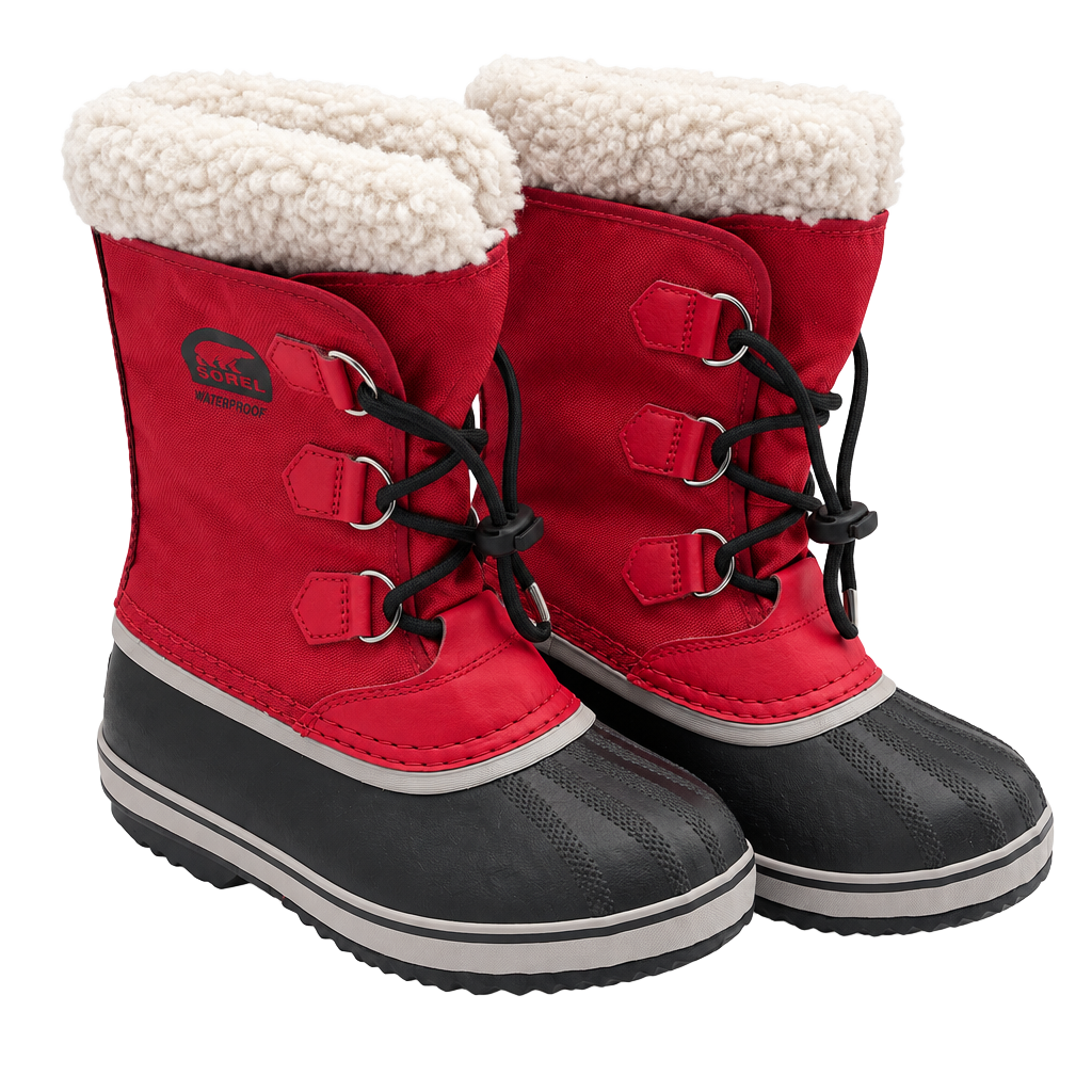 Sorel Yoot Pac Nylon WP Kids Snow Boots Size 4 Red Waterproof 1