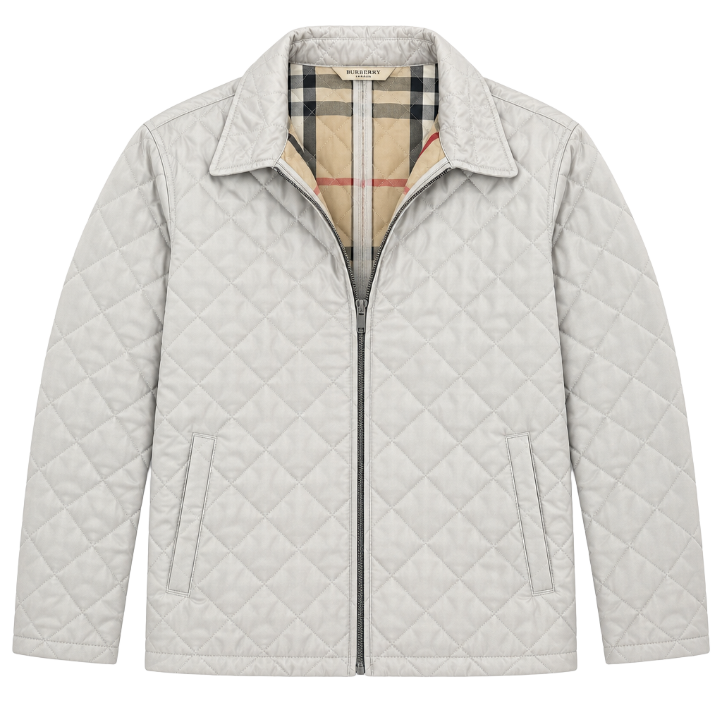 Burberry London Quilted Jacket Nova Check Lining cream women’ S/M 1