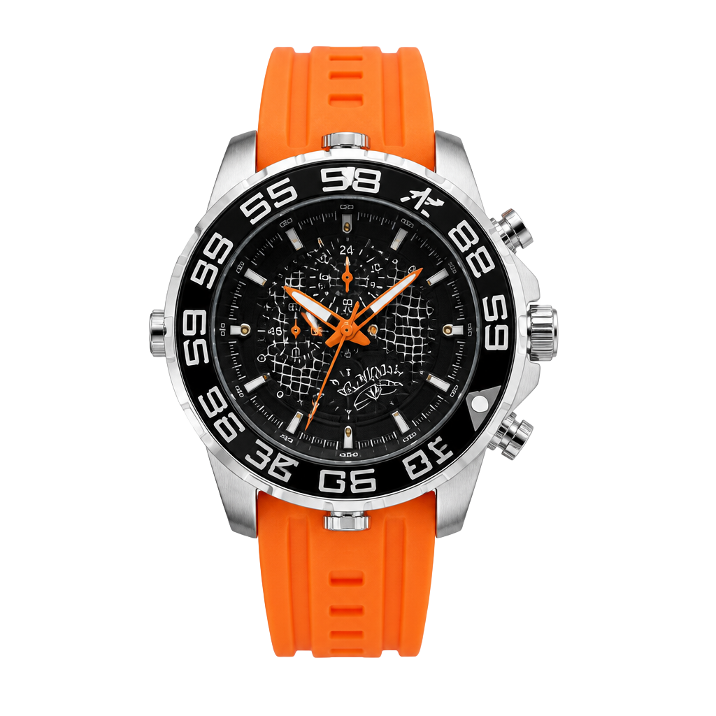 Invicta Speedway Men's 50mm Chronograph Watch with Orange Silicone Strap (Model 26297) 1