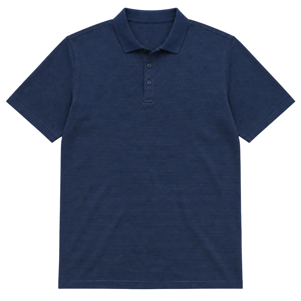 Calvin Klein Men's Liquid Cotton Micro Striped Polo Shirt Bluelo XL 1
