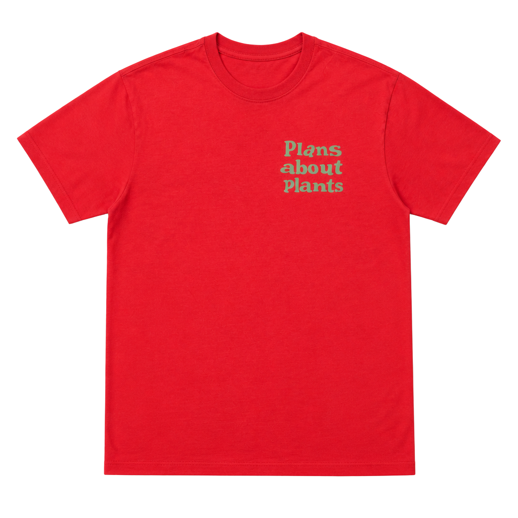H&M Relaxed Fit Printed Red Graphic T-Shirt Plans About Plants 1