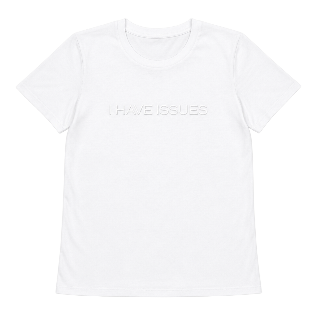 Kenneth Cole New York I HAVE ISSUES Embossed Logo T-Shirt Large 1