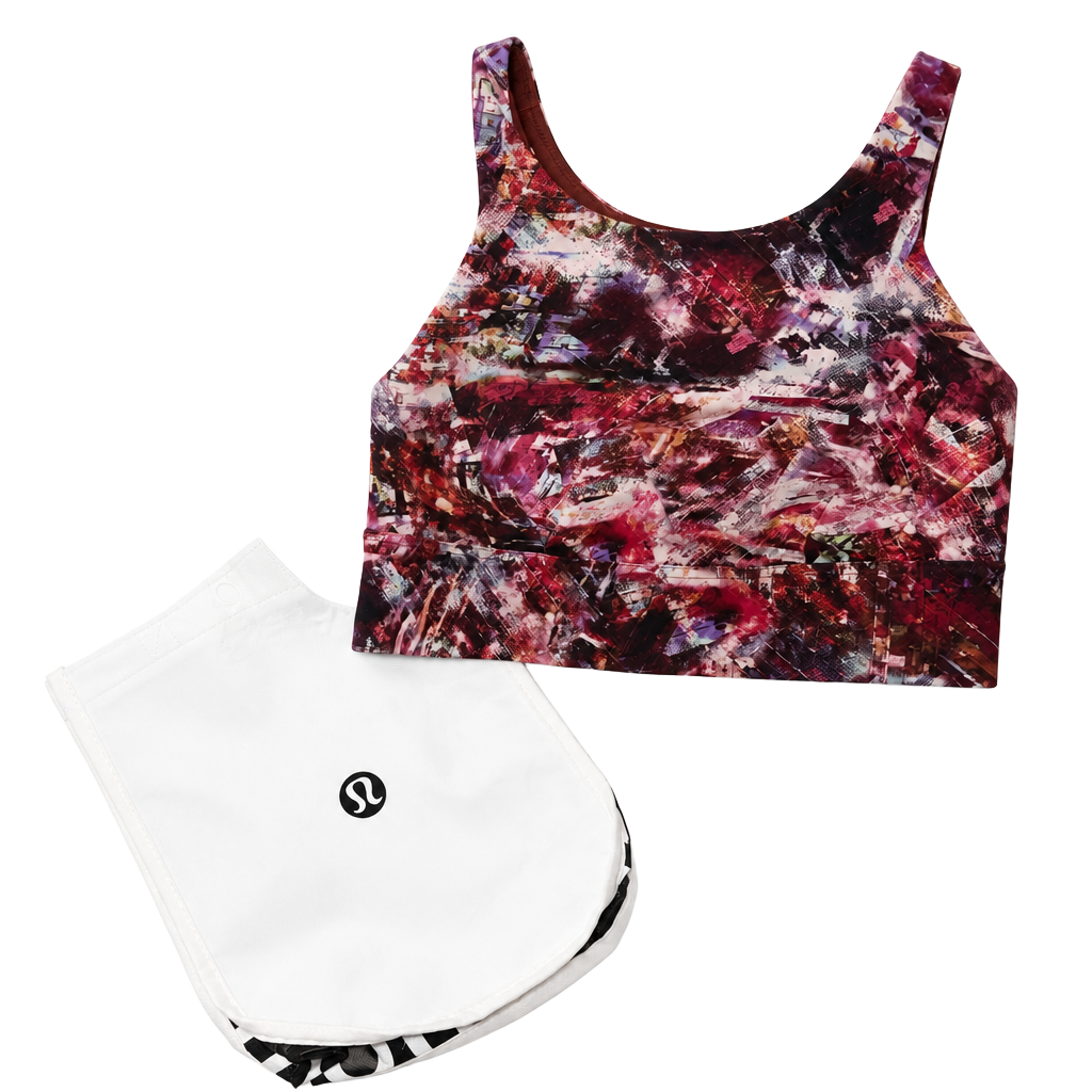 Lululemon Wunder Train Long-Line Bra Medium Support Urbantricity Multi Size 8 1