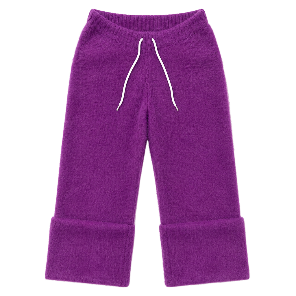 mnml Fuzzy Knit Lounge Pants Purple Size XL 1