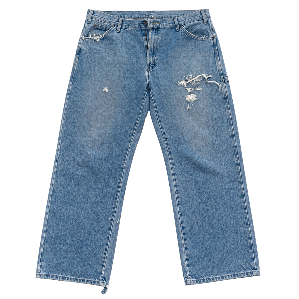 Dickies Vintage Carpenter Jeans Light Wash Distressed 1