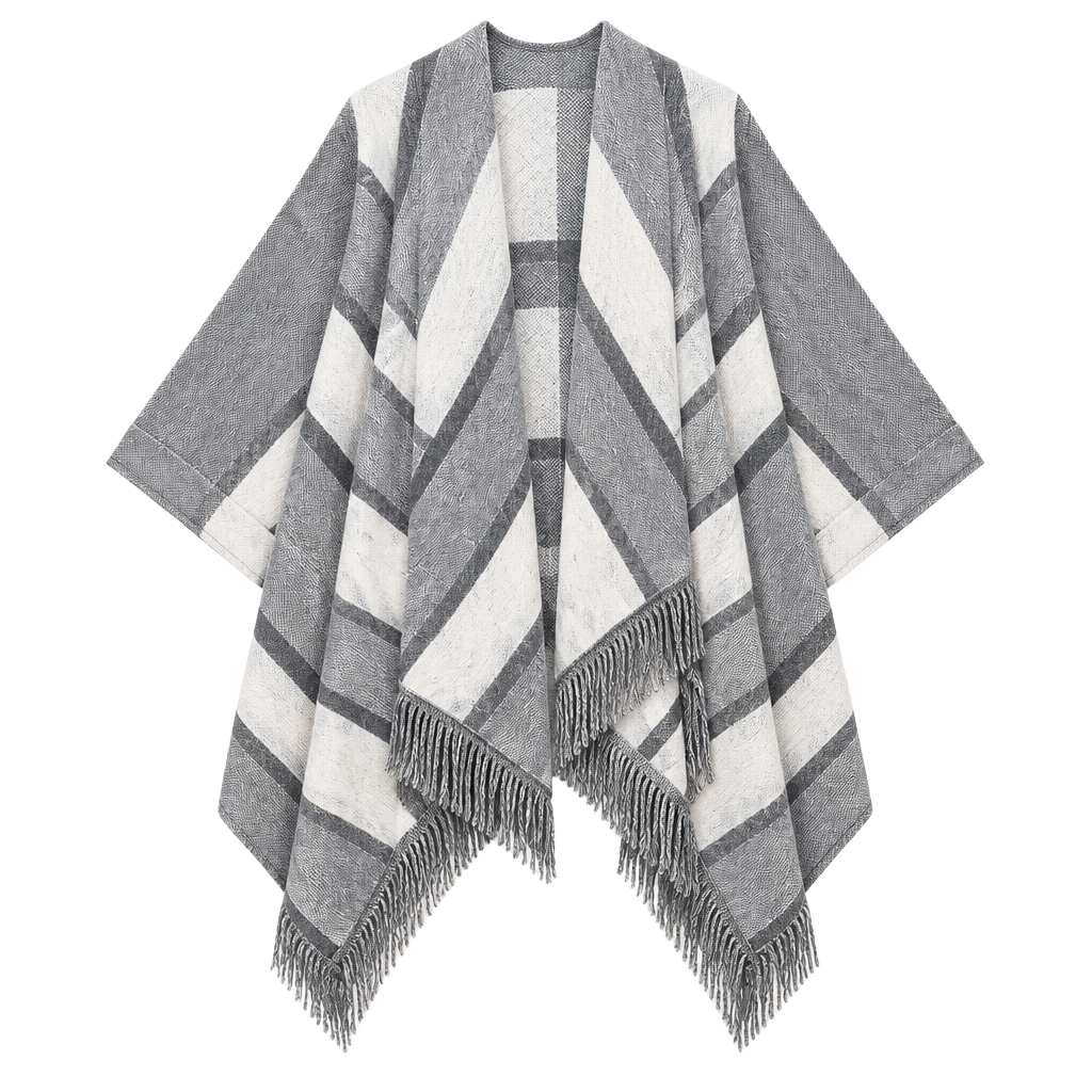 Anthropologie Saturday Sunday Fringe Cardigan Gray White Size XS Boho 1