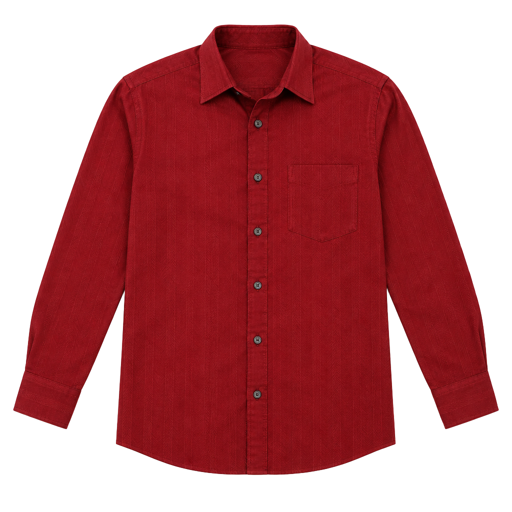 Arrow Men’s M Red Satin Twill Dress Shirt Wrinkle Free Long Sleeve Holiday 1