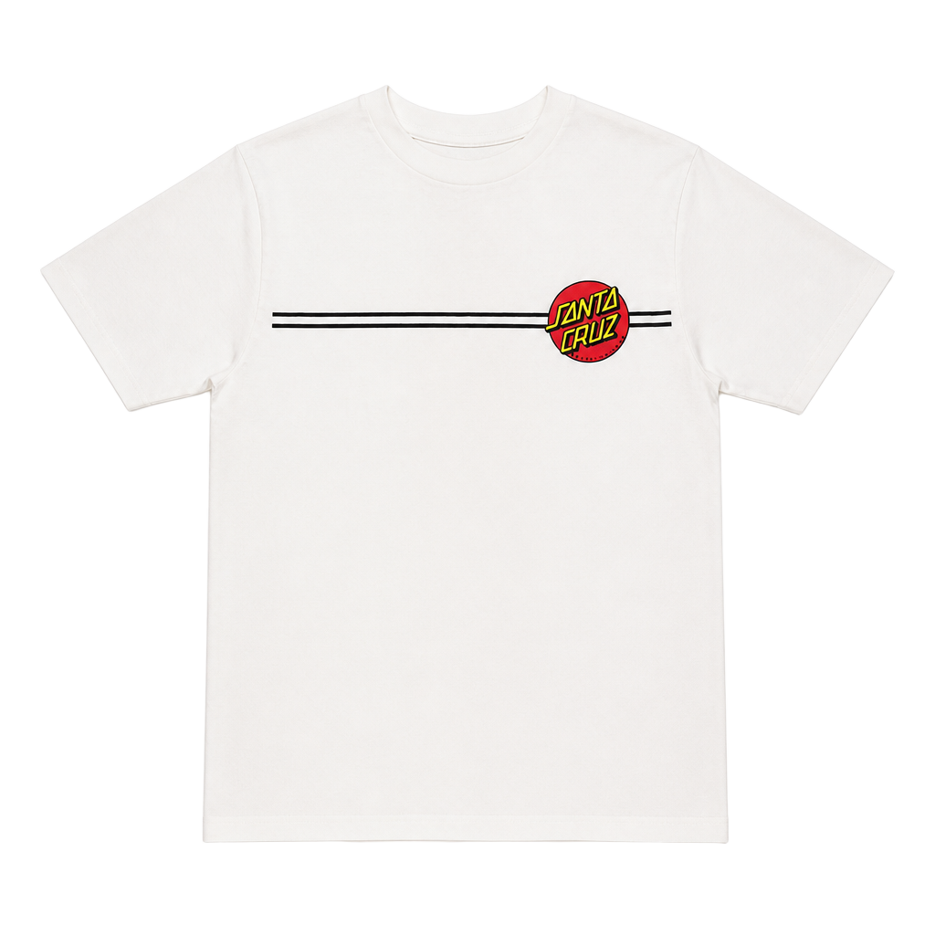 Santa Cruz Skateboards Classic Dot White T-Shirt Size Small 1