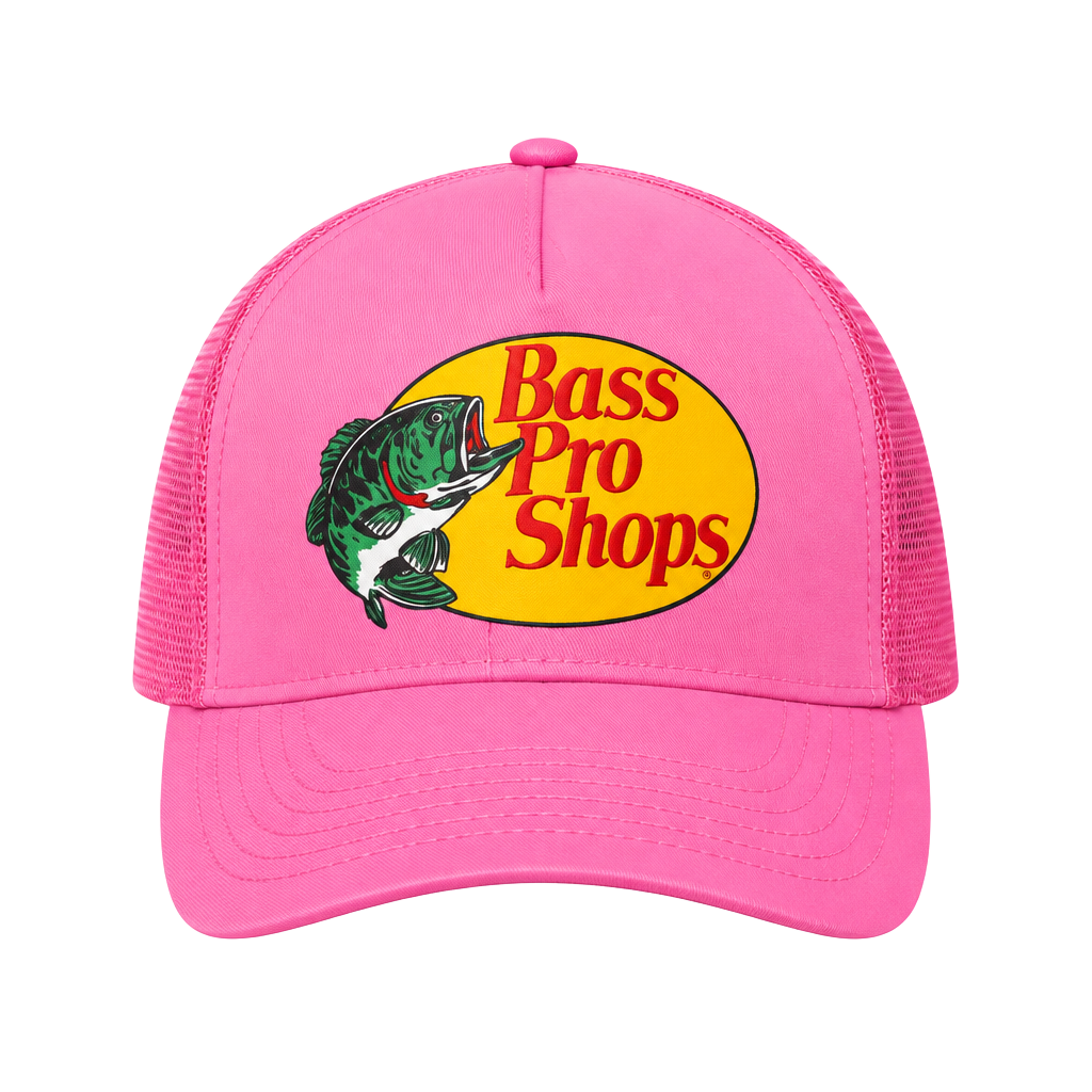 Bass Pro Shops Trucker Hat Pink Mesh Snapback 1