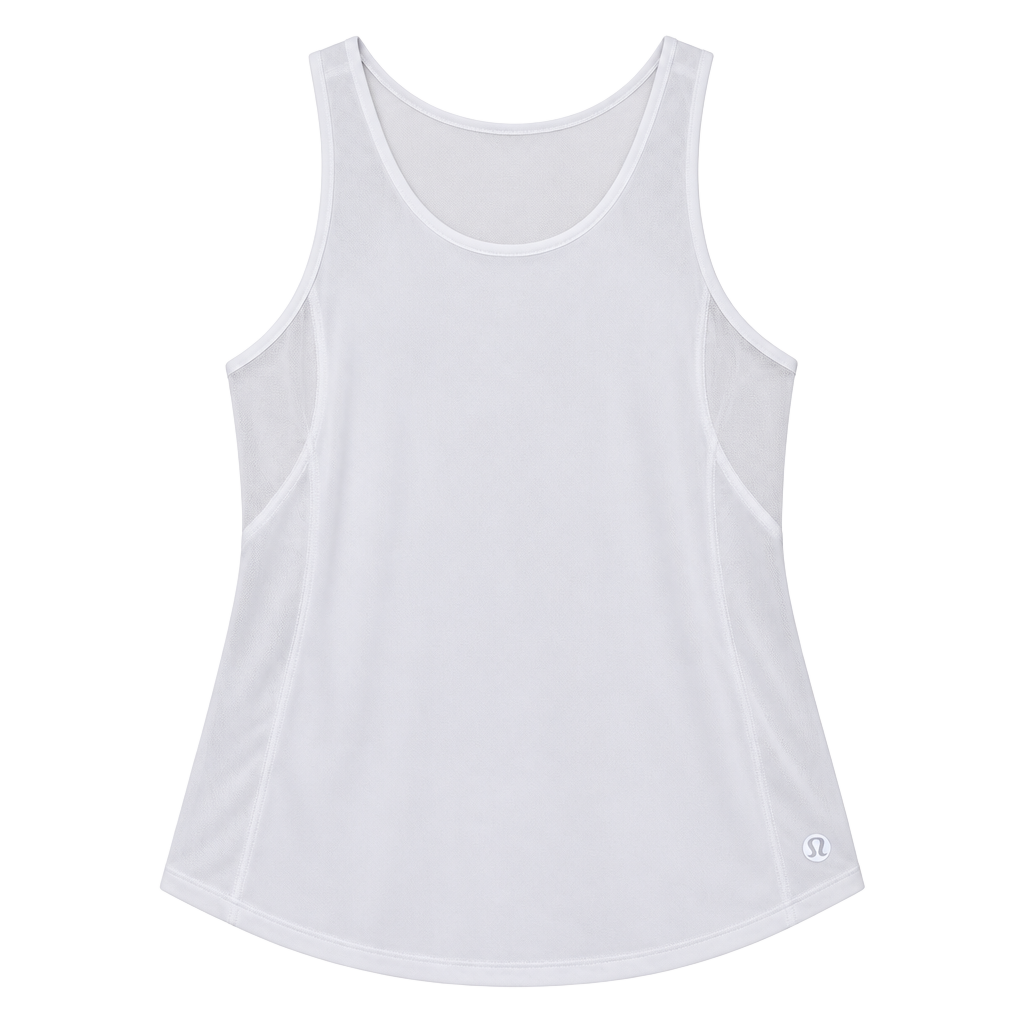 Lululemon Sculpt Tank Top White Mesh Workout Athletic Sleeveless 1