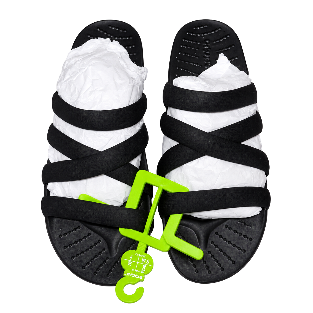 Crocs Splash Strappy Sandals Size W7 Black New with Tags 1