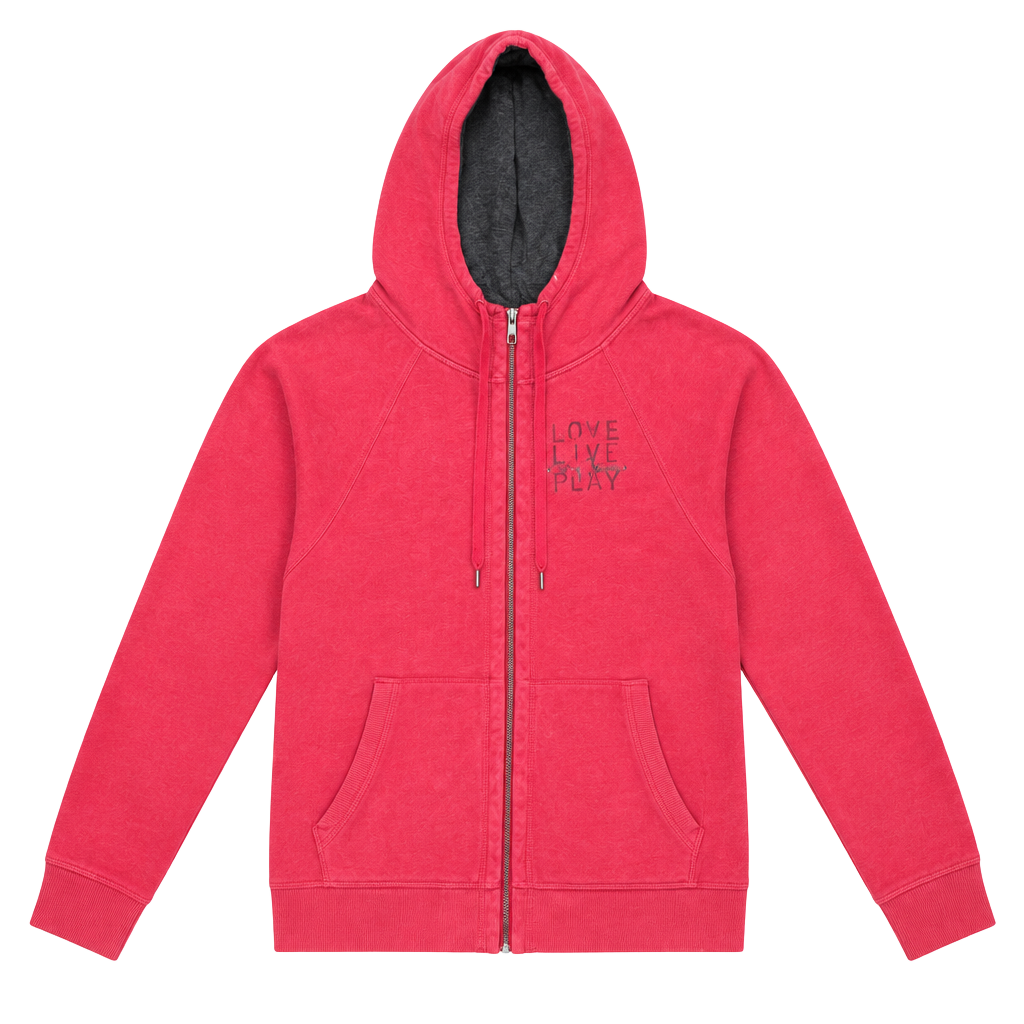 DKNY Jeans Full Zip Hoodie Size L Pink Floral Rhinestone 1