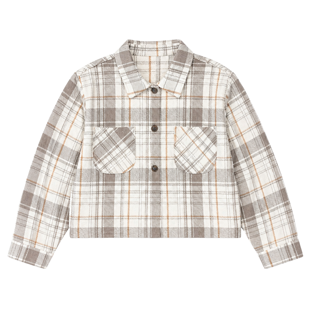 Ashley Outerwear Womens Plaid Button Down Shacket Size M 1
