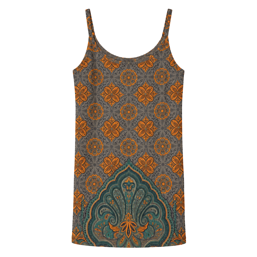 Cabi Arabesque Cami Size XS Orange Gray Print Tank Top 1