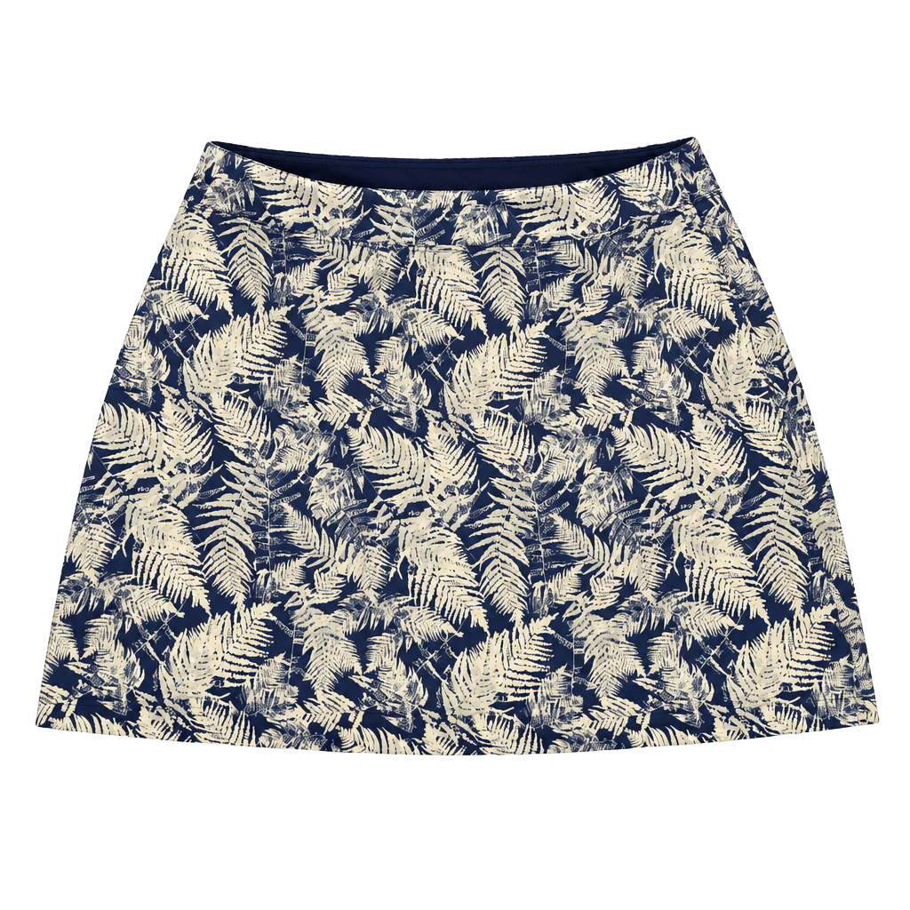 Tranquility Colorado Clothing Skort Size Large Blue Leaf Print 1